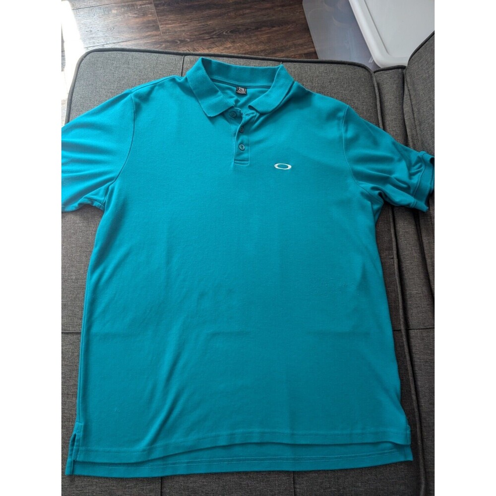 Oakley Polo Shirt Mens XLarge XL Regular Fit Teal 60% Cotton 40% Polyester